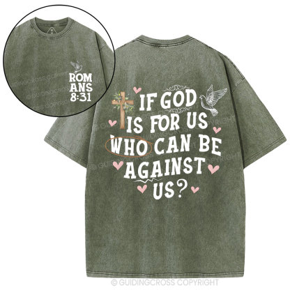 If God Is For Us Christian Washed T-Shirt