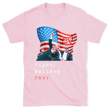 Fight Believe Pray Christian T-Shirt
