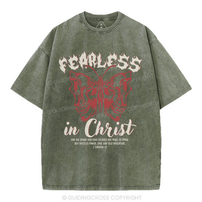 Fearless In Christ Christian Washed T-Shirt