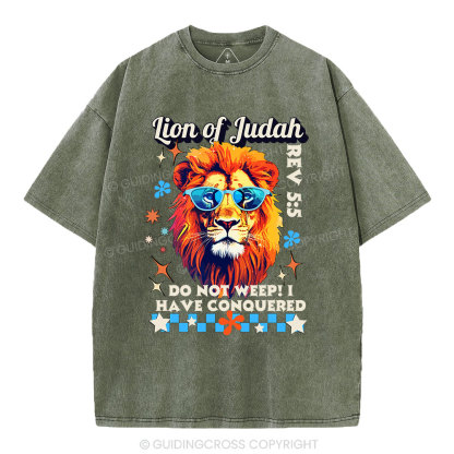Lion Of Judah Christian Washed T-Shirt