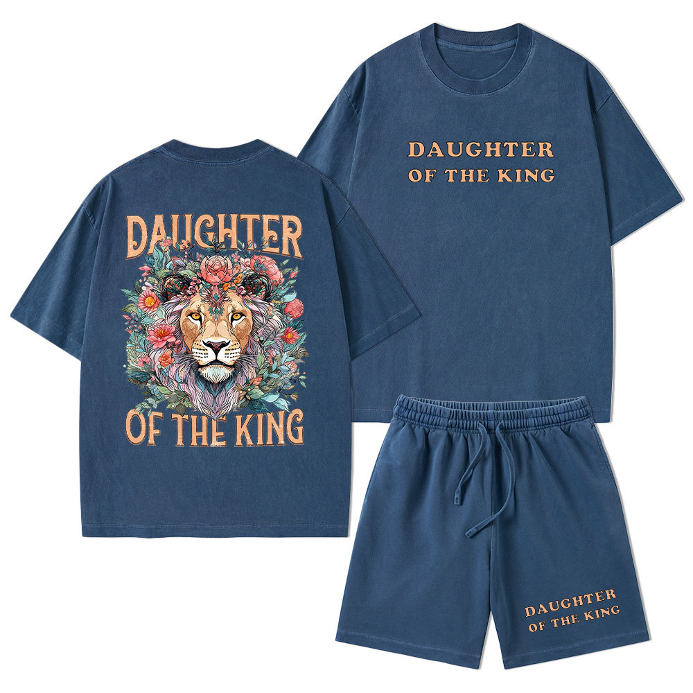Daughter Of The King Christian Washed T-Shirt & Shorts