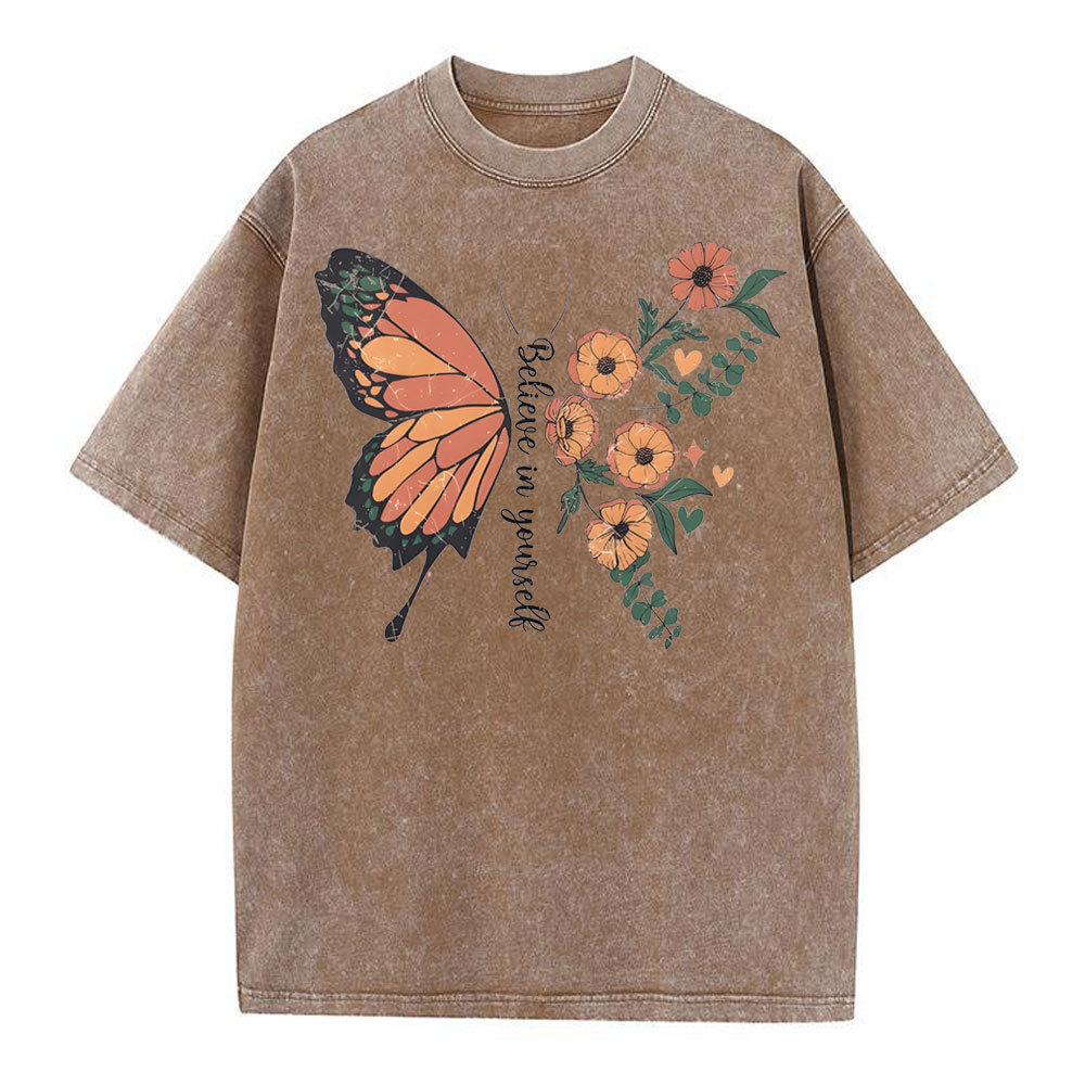 Believe In Yourself Christian Washed T-Shirt