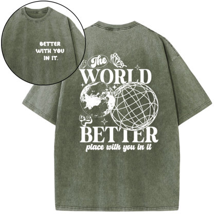 Better With You In It Christian Washed T-Shirt