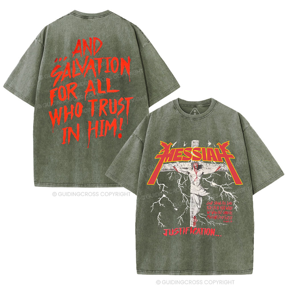 Messiah Christian Washed T-Shirt Sale - GuidingCross