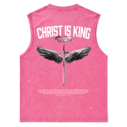 Christ Is King Christian Washed sleeveless Tee