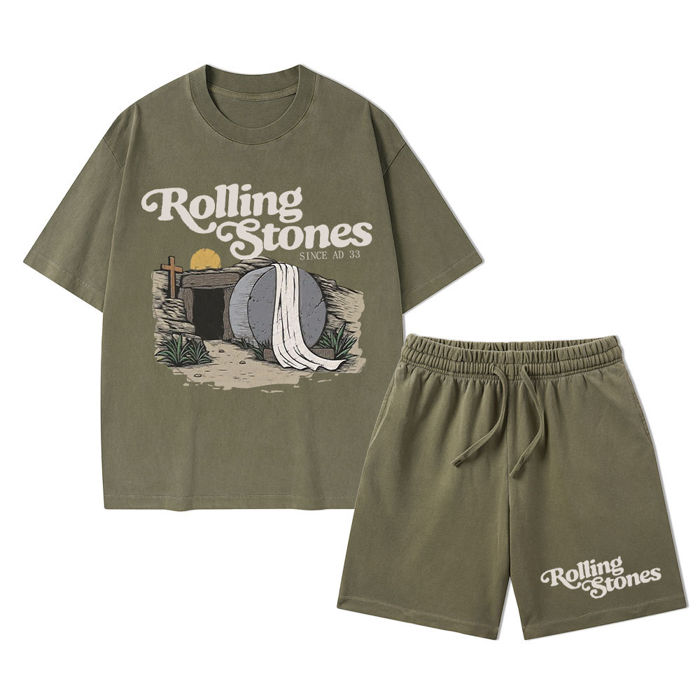Rolling Stone Christian Washed T-Shirt & Shorts