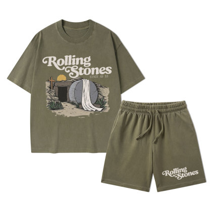 Rolling Stone Christian Washed T-Shirt & Shorts