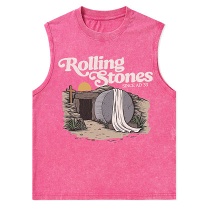 Rolling Stone Christian Washed sleeveless Tee