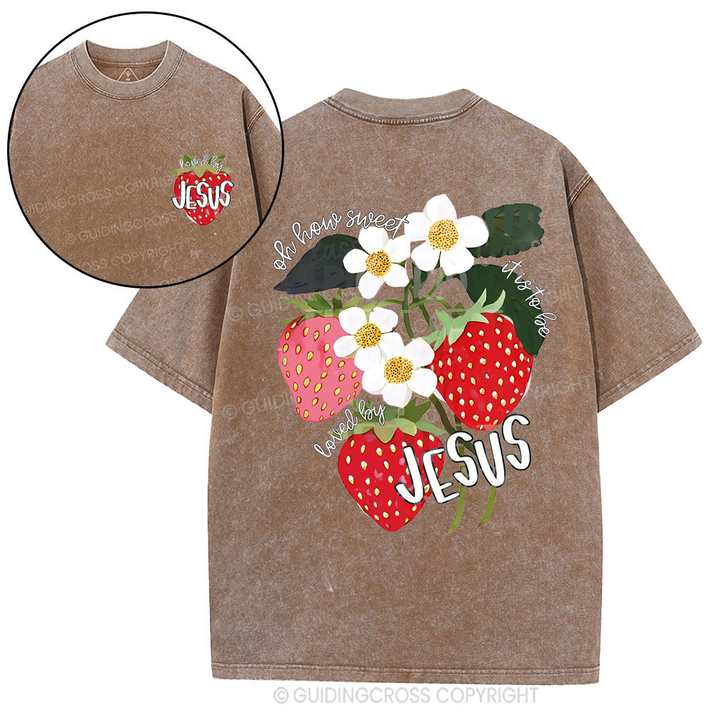 Loved By Jesus Christian Washed T-Shirt