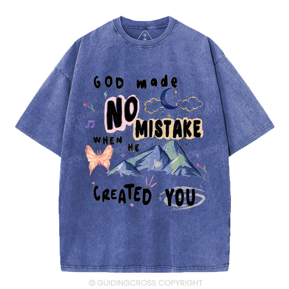 God Made No Mistake Christian Washed T-Shirt
