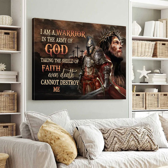 I Am A Warrior In The Army Of God Canvas Wall Art