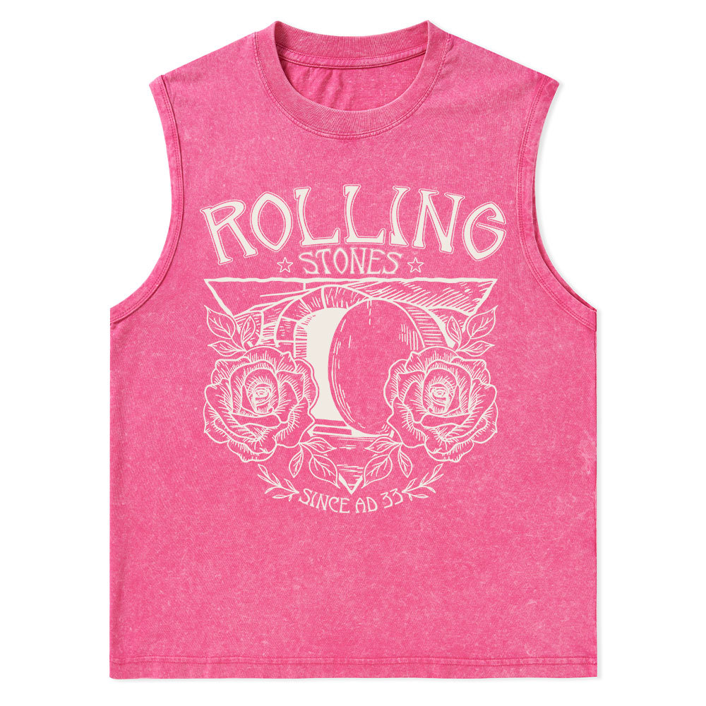 Rolling Stones Retro Christian Washed sleeveless Tee