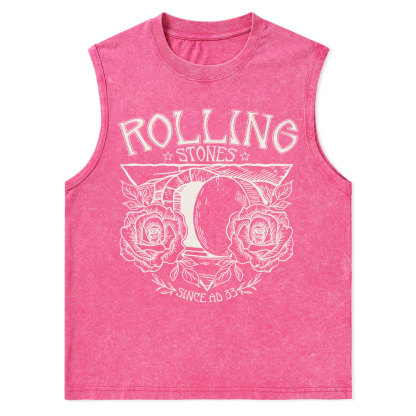 Rolling Stones Retro Christian Washed sleeveless Tee