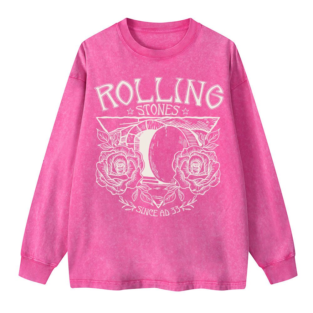 Rolling Stones Retro Christian Washed Long Sleeve T-Shirt