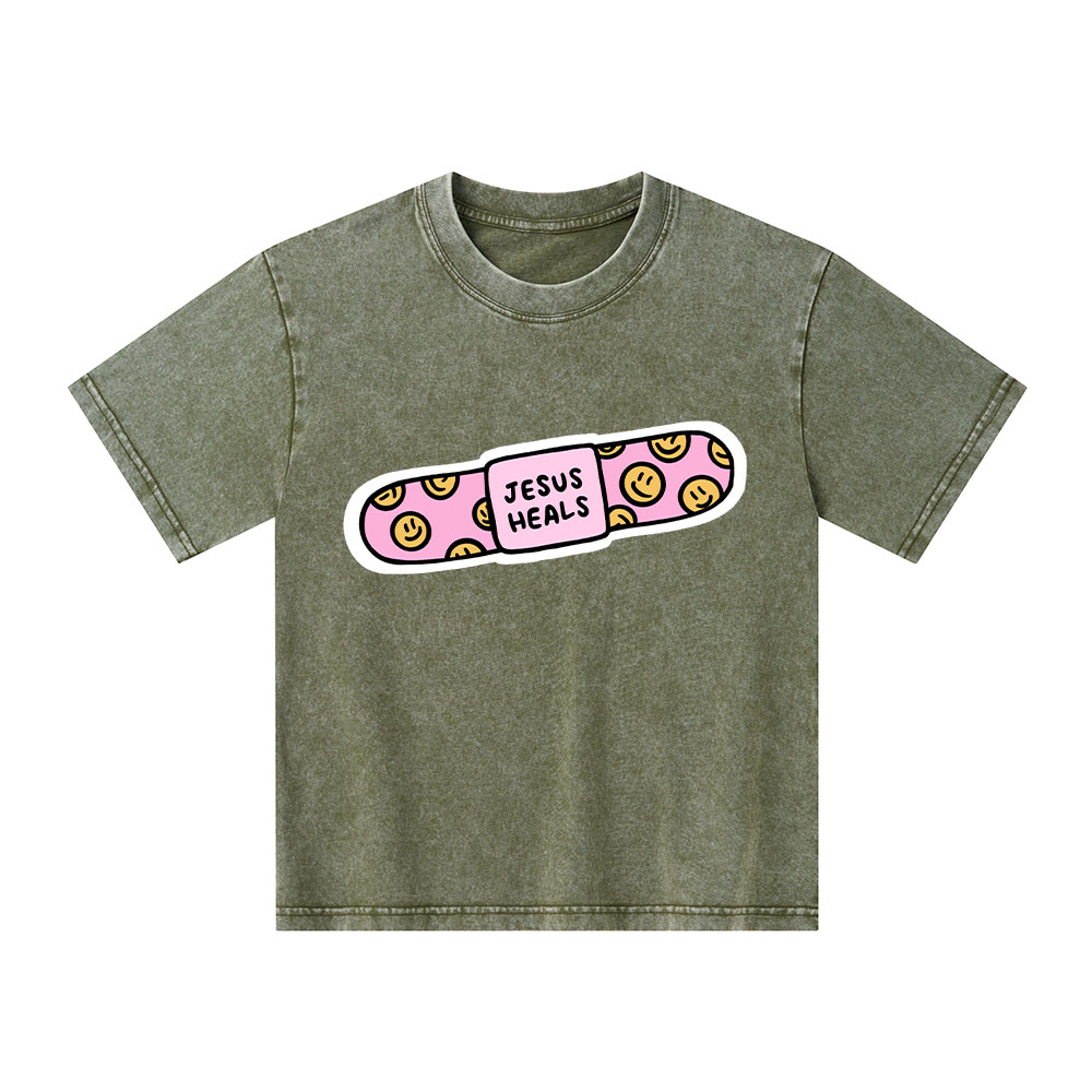 Jesus Heals Kid Washed T-Shirt