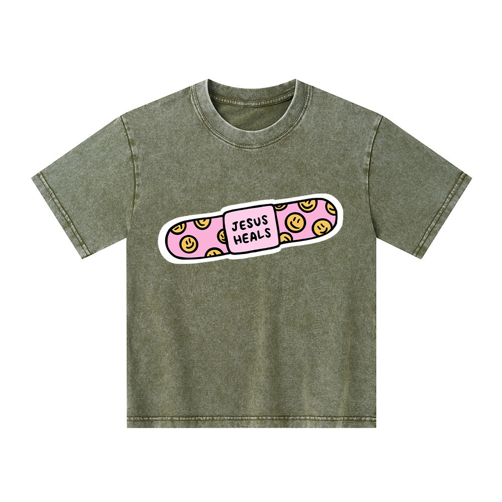 Jesus Heals Kid Washed T-Shirt