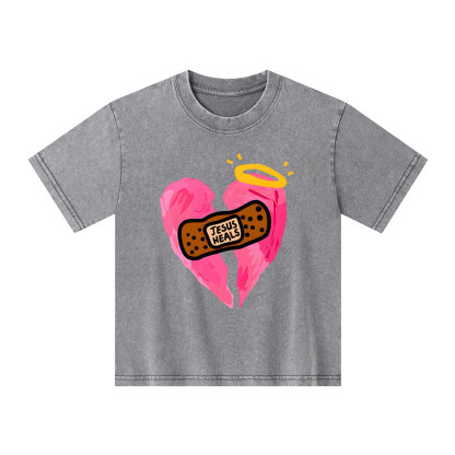 Jesus Heals Kid Washed T-Shirt