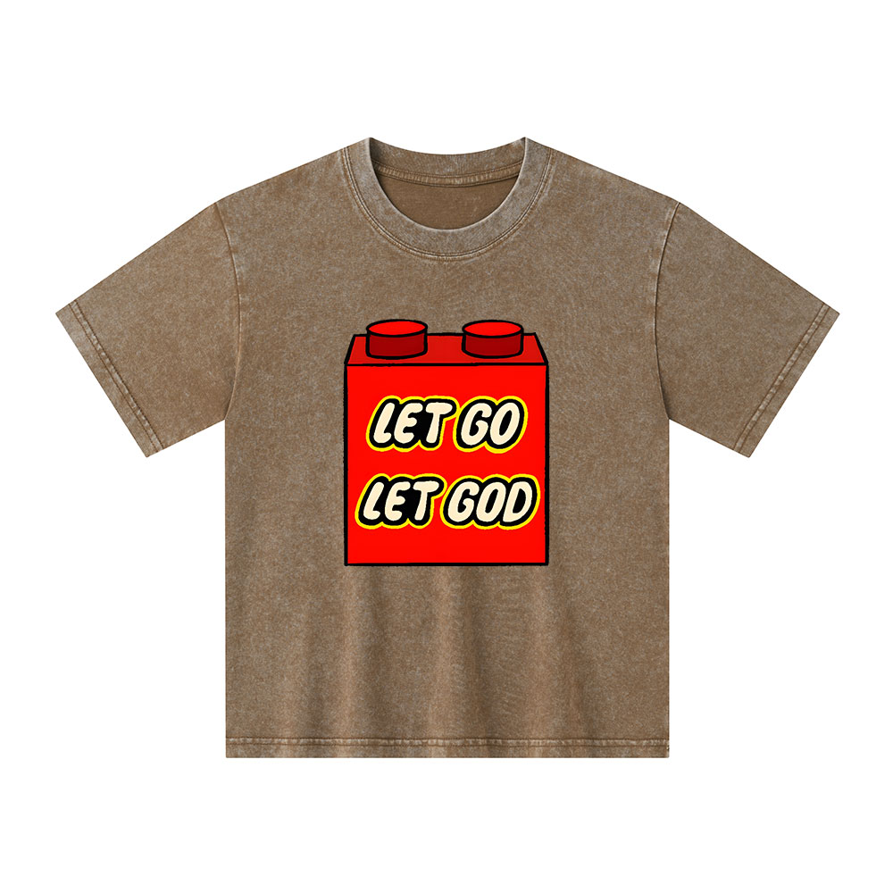 Let Go Let God Kid Washed T-Shirt