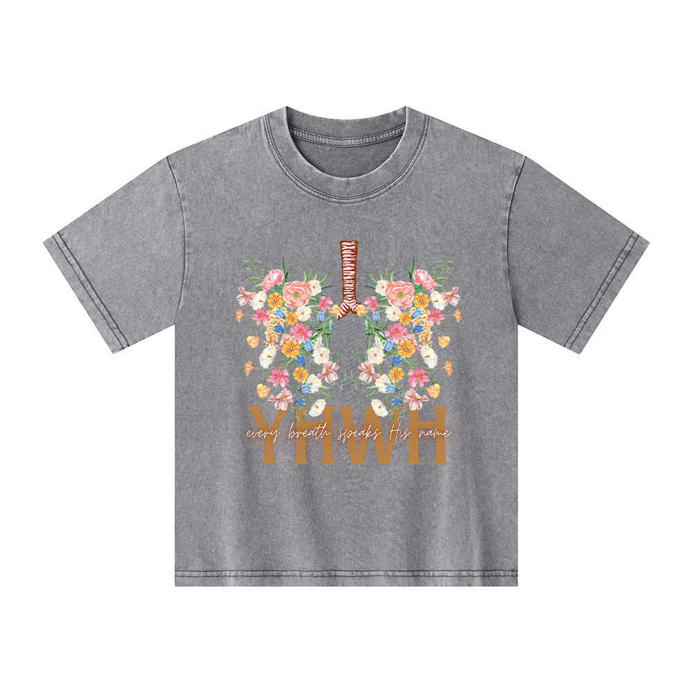 YHWH Floral Kid Washed T-Shirt
