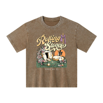 Rolling Stones Sheep Christian Washed Kid  T-Shirt