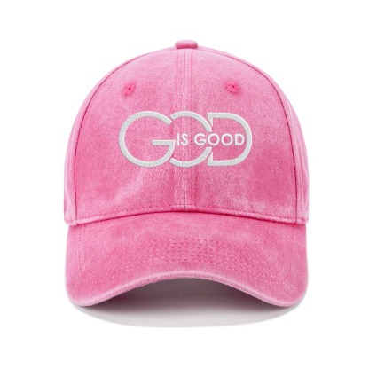 God Is Good Christian Washed Hat