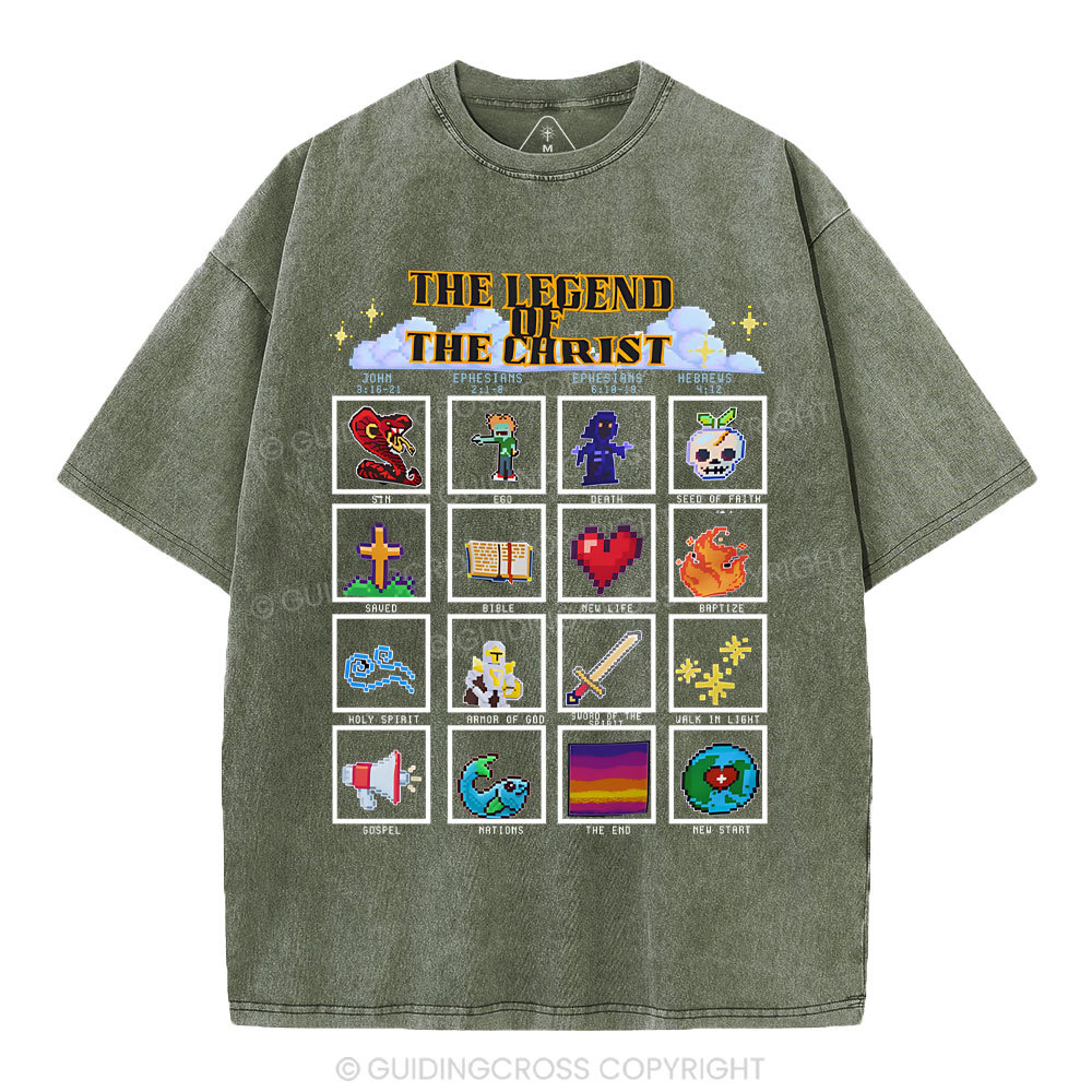 The Legend Of The Christ Christian Washed T-Shirt