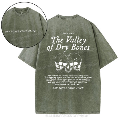 The Valley Of Dry Bones Christian Washed T-Shirt