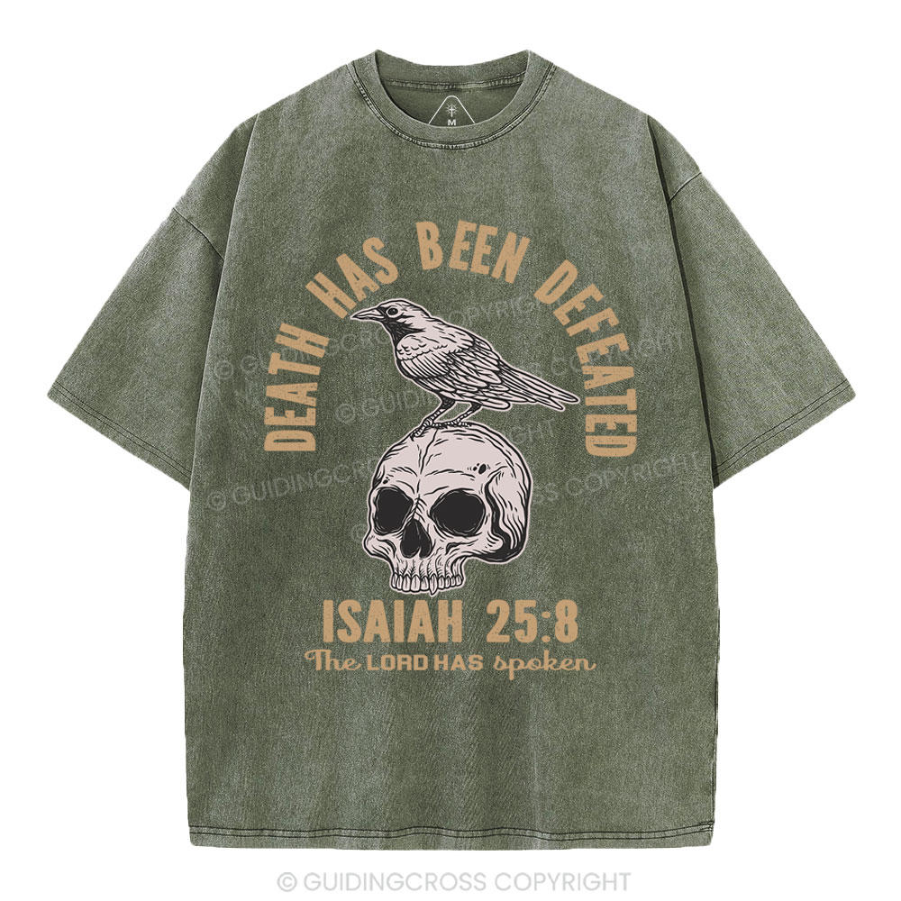 Death Has Been Defeated Christian Washed T-Shirt