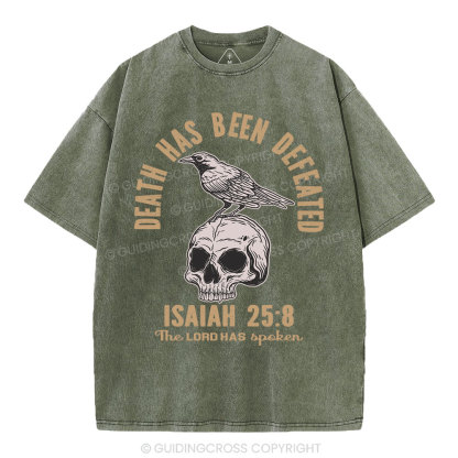 Death Has Been Defeated Christian Washed T-Shirt
