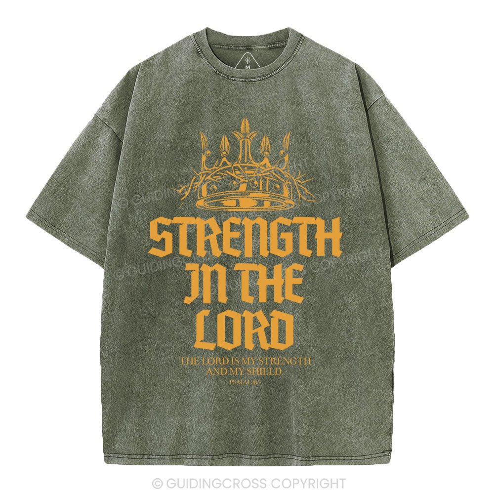 Strengtgh In The Lord Christian Washed T-Shirt