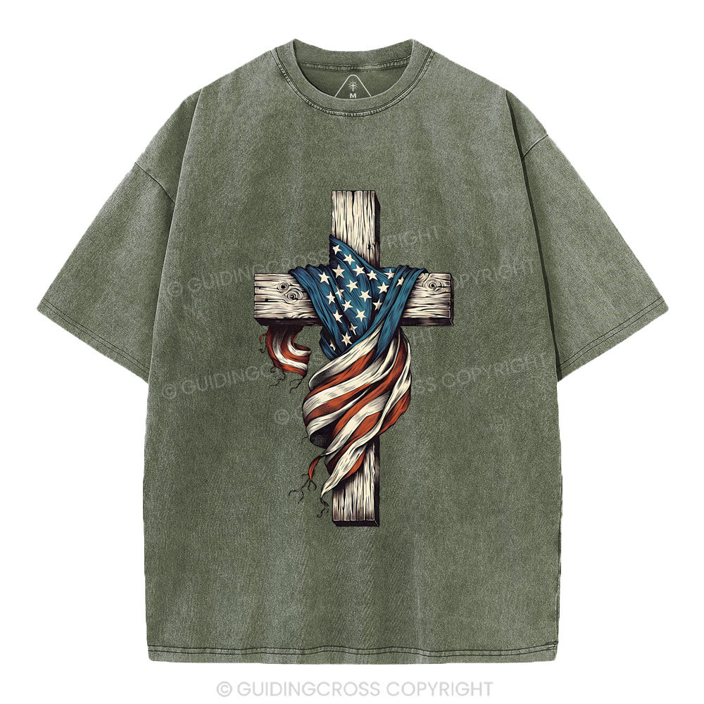 Cross Christian Washed T-Shirt