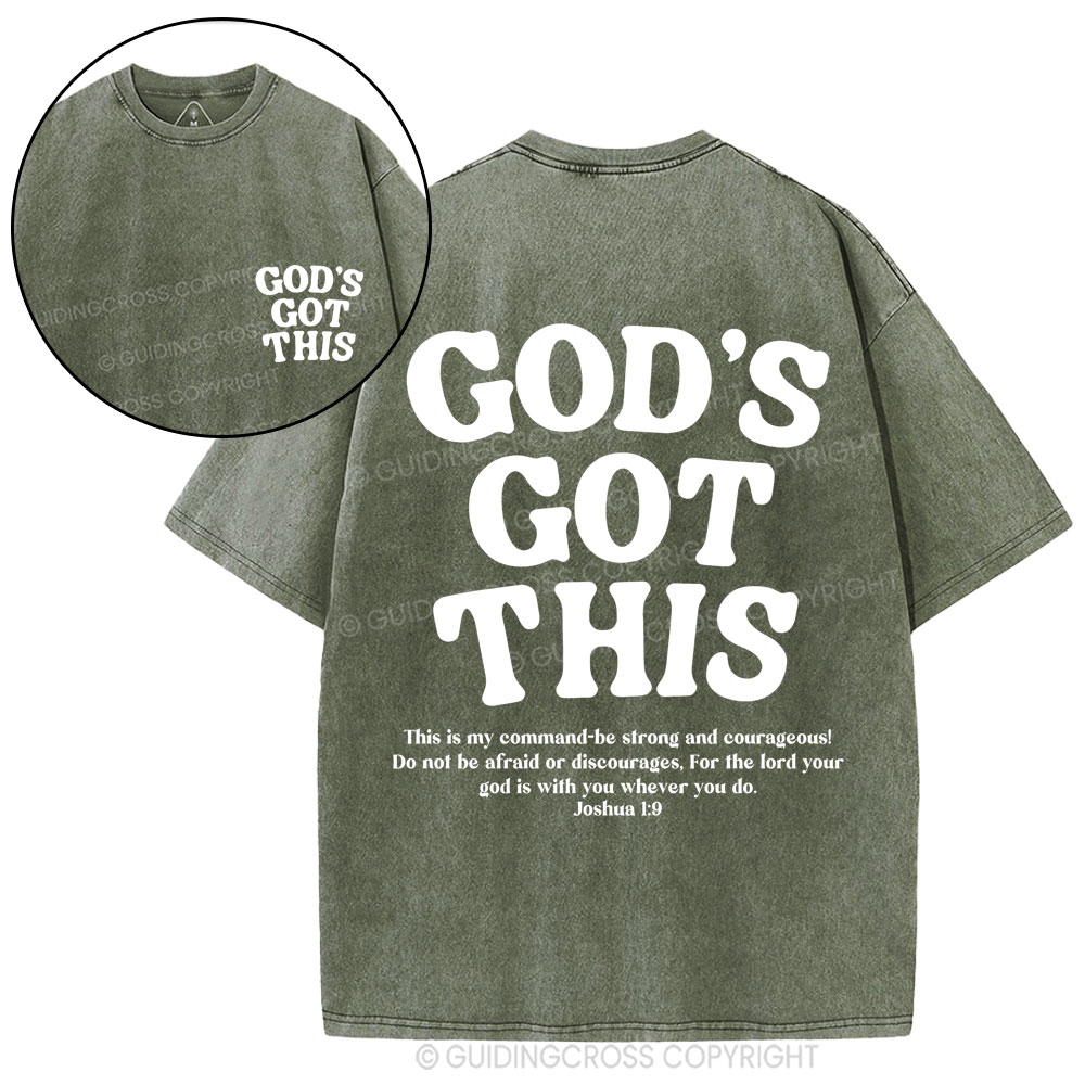 God's Got This Christian Washed T-Shirt