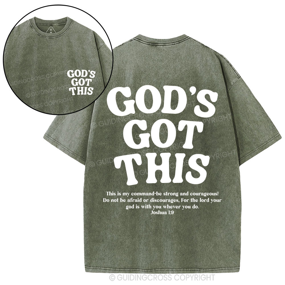God's Got This Christian Washed T-Shirt