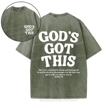 God's Got This Christian Washed T-Shirt