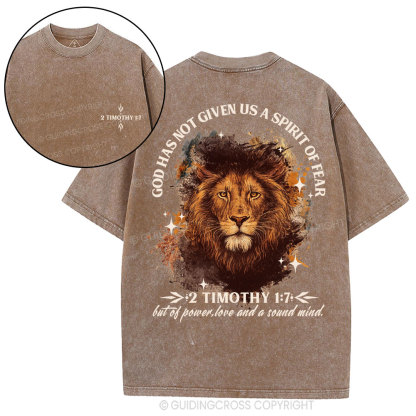 God Has Not Give Us Christian Washed T-Shirt