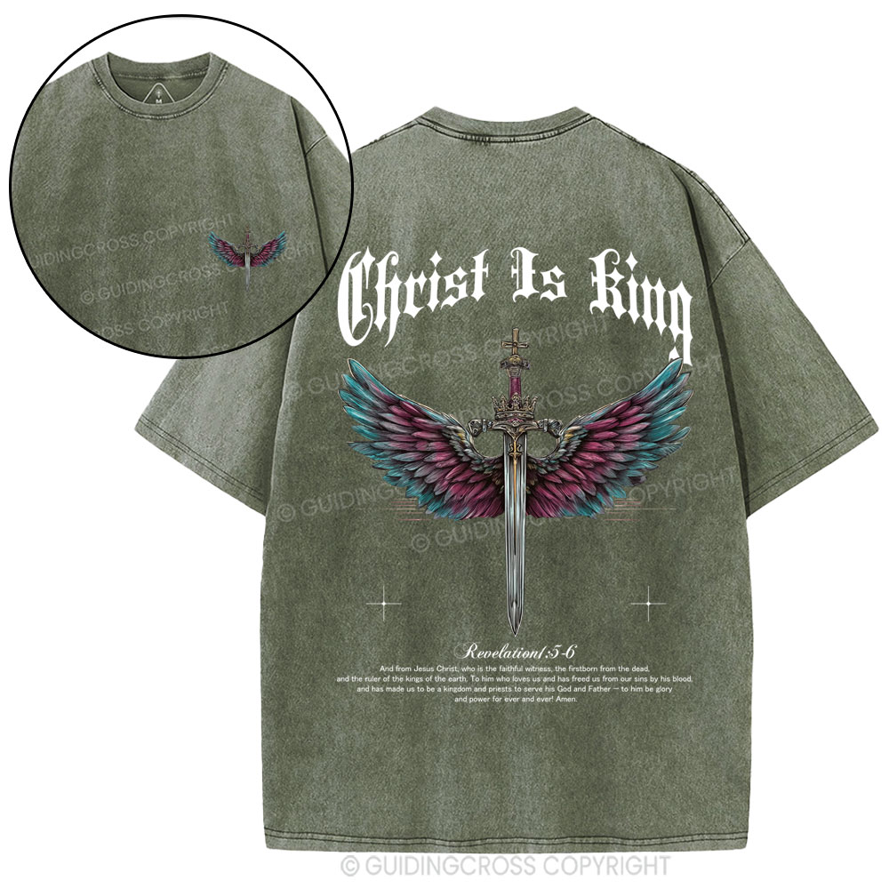 Christ Is King Christian Washed T-Shirt