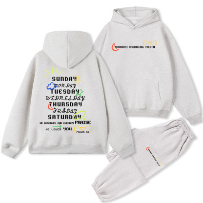 Monday Morning Faith Christian Fleece hoodie Set