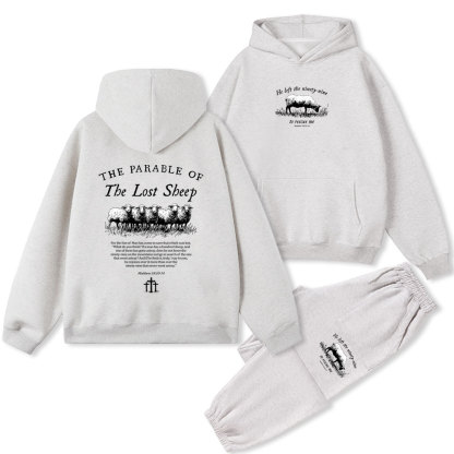 The Parble Of THe Lost Sheep Christian Fleece Hoodie Set