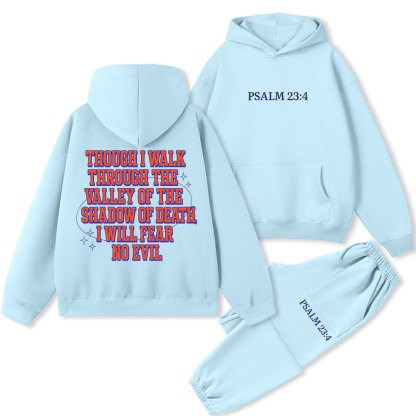 I Will Fear No Evil Christian Premium Fleece Hoodie Set