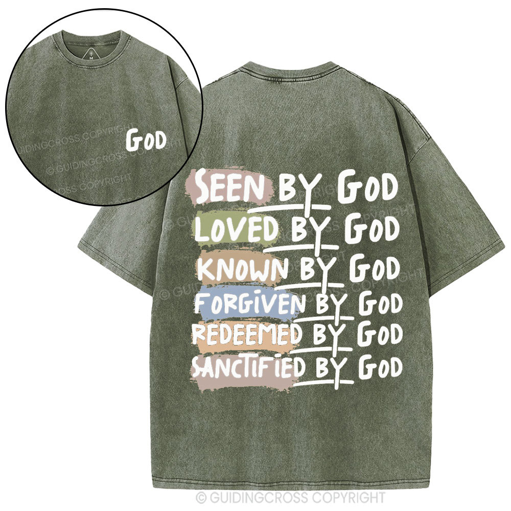 Seen By God Christian Washed T-Shirt
