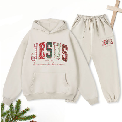 Jesuss Christian Chiristmas Premium Fleece Hoodie Set