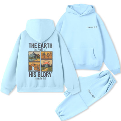 The Earth Is Full Of His Glory Christian Premium Fleece Hoodie Set