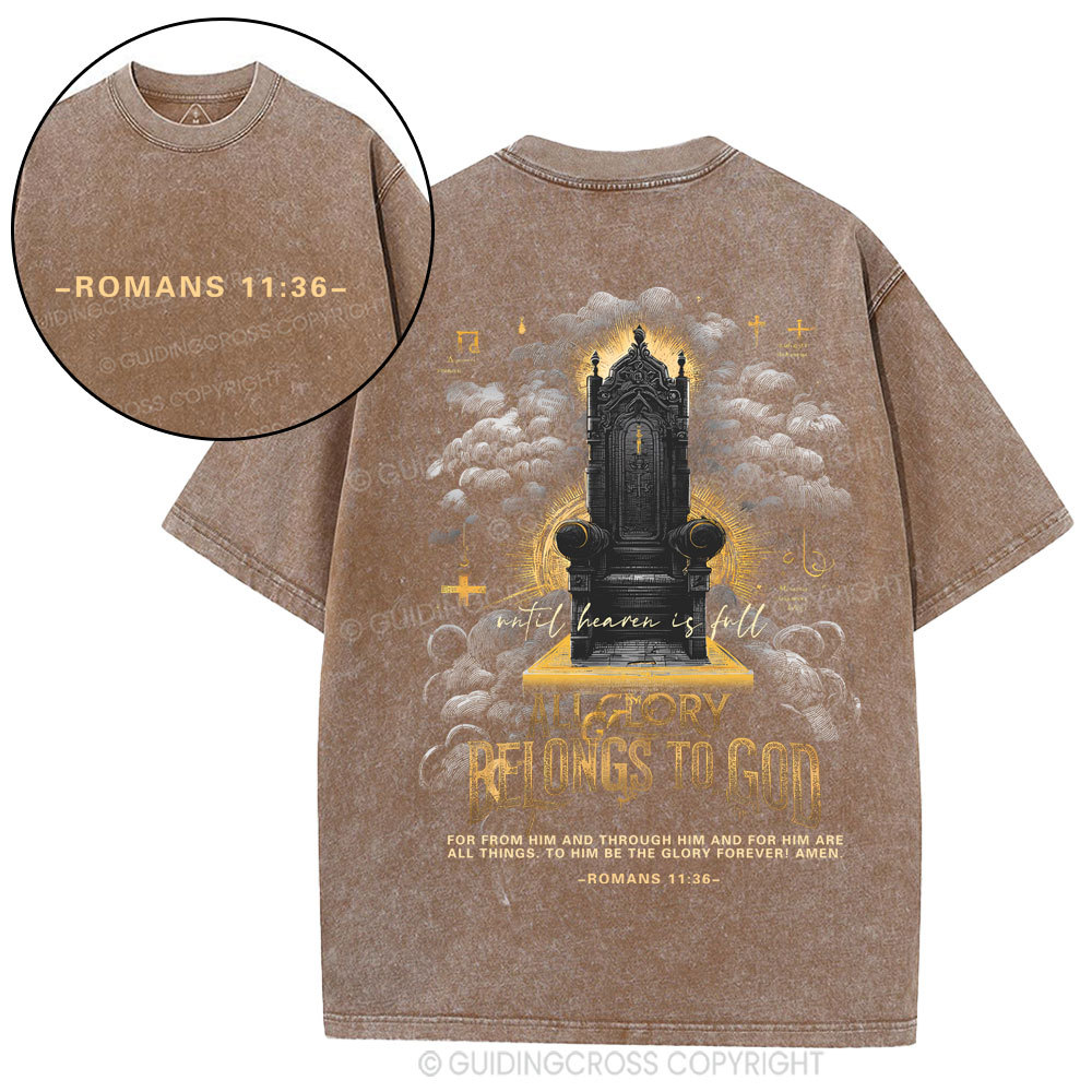 All Glory Belong To God Christian Washed T-Shirt
