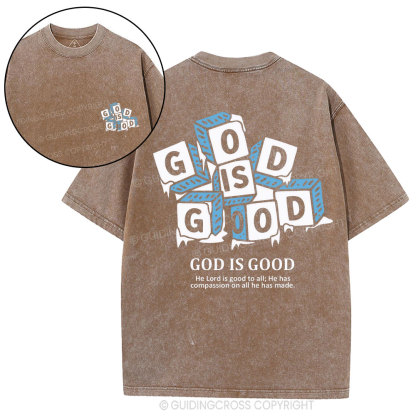 God Is Good Christian Washed T-Shirt
