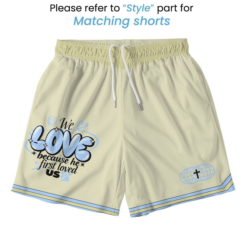 We Love Because He First Loved Us Christian Mesh Jersey