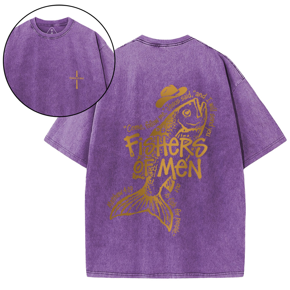 Fsihers Of Man Christian Washed T-Shirt