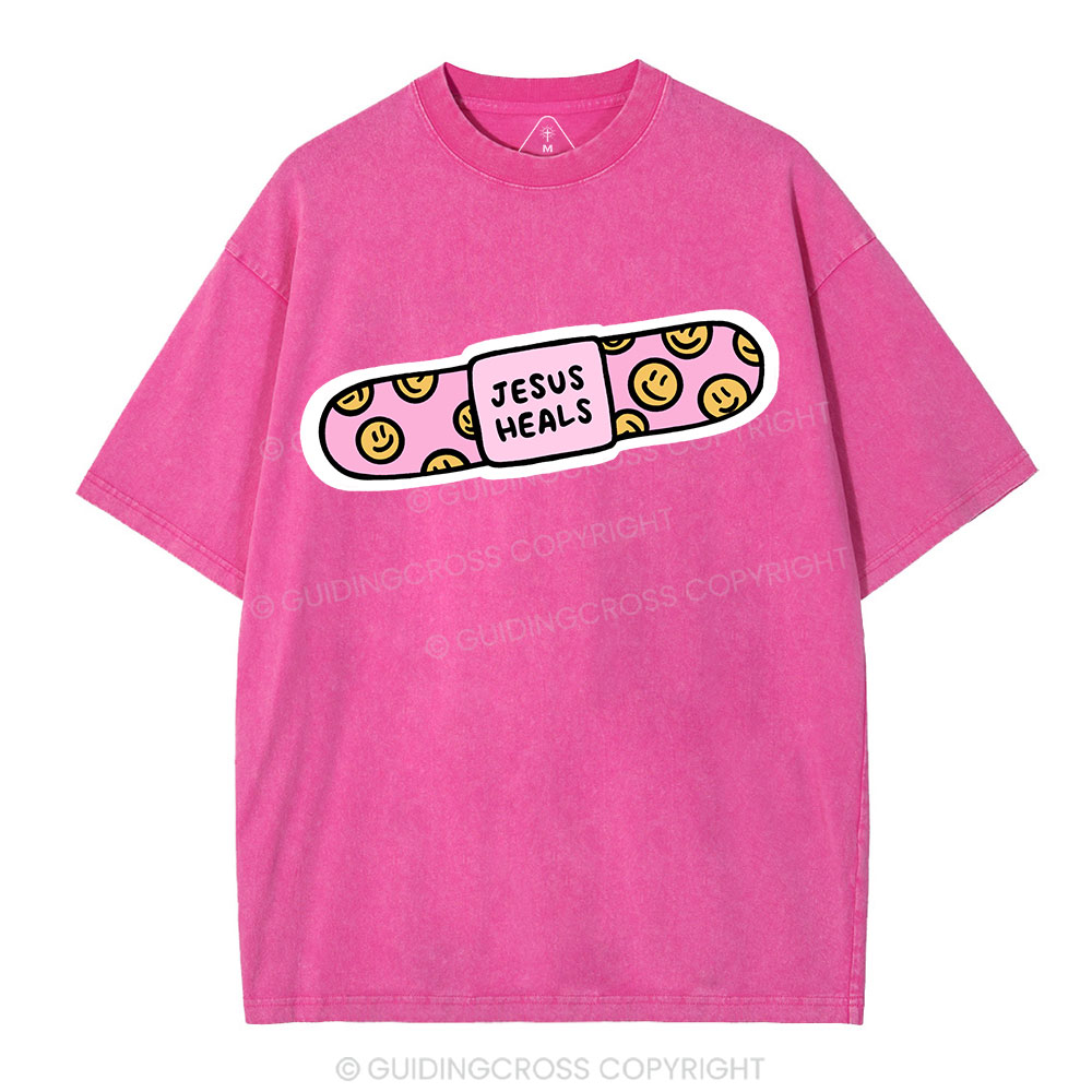 Jesus Heals Christian Washed T-Shirt