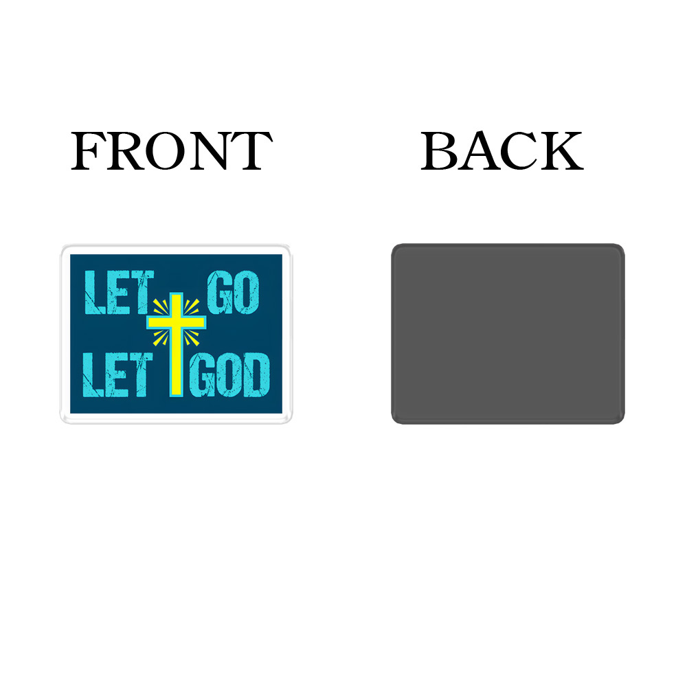Let Go Let God Acrylic Refrigerator Magnets