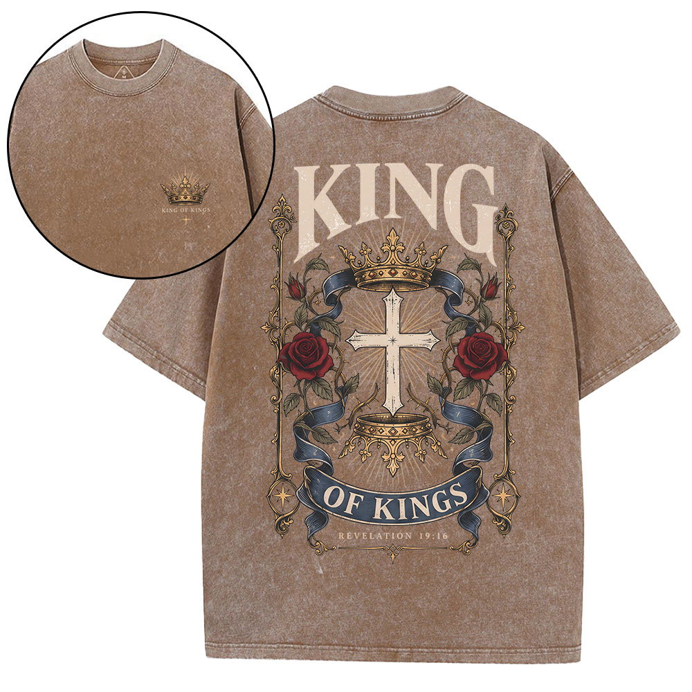 King Of Kings Christian Washed T-Shirt