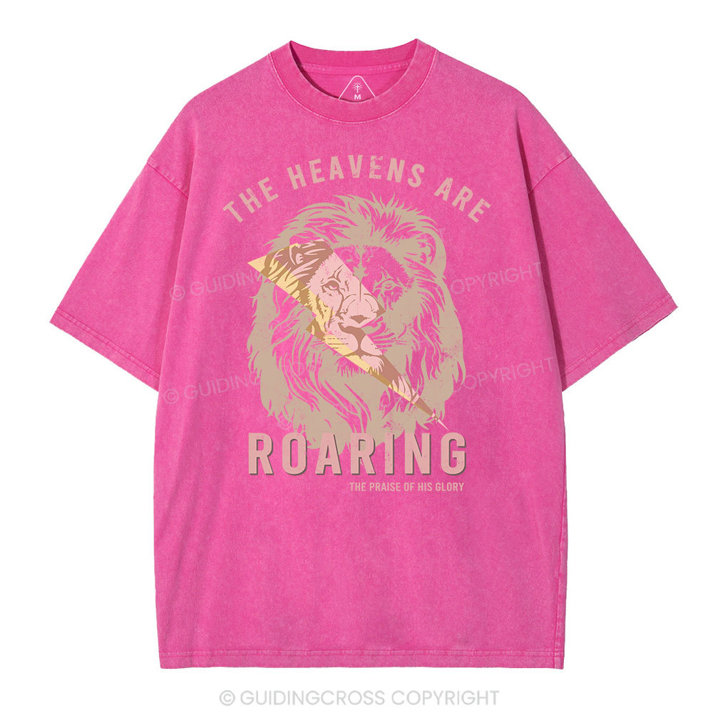 The Heavens Are Roaring Christian Washed T-Shirt
